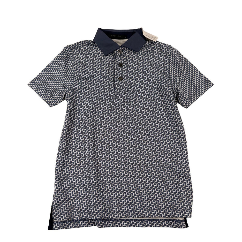 Greyson Youth Polo Shirt Boys Medium Dances With Wolves Falcon Pattern Golf